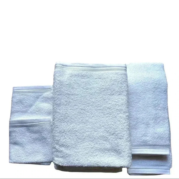 Home Expression White 6 Piece Towel 2 Sets New With Tags Very Good Quality - Picture 1 of 5